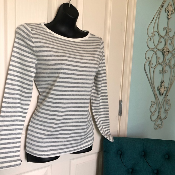 Talbots Tops - Talbots - Medium - Ivory and Silver